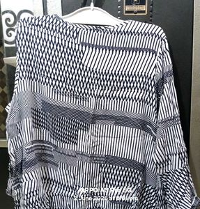 combo of Yellow blue and black white strip