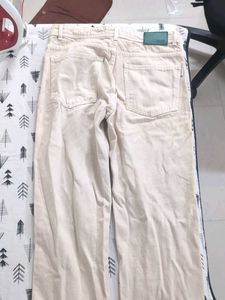 Men's Beige Flare Jeans