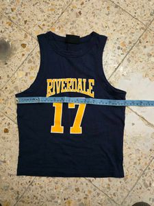 Navy Riverdale Graphic Tank Top