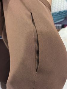 Elegant Brown Wide-Leg Trousers