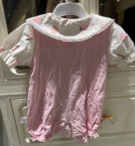Adorable Pink Strawberry Baby Romper