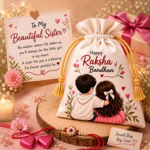 Rakhi Gift Potli Bag | Personalized Brother Sister