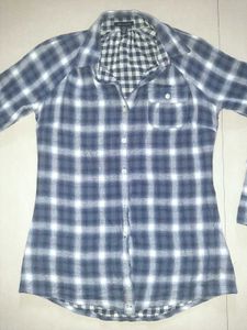 Rare Tommy Hilfiger Women's Blue Plaid Shirt