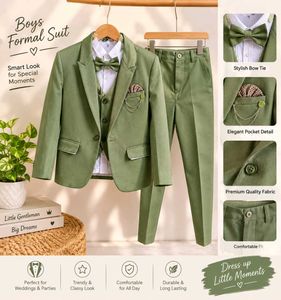Boys Formal Suit - Green