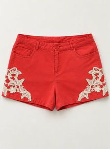 Lace Trim Stylish Shorts