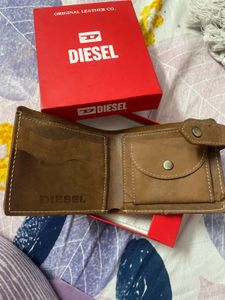 Diesel Brown Leather Wallet - "Only The Brave"