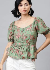 Floral Peplum Top