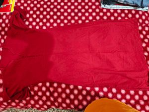 Maroon Cotton Kurta