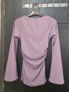 Chic Lavender Bell Sleeve Top