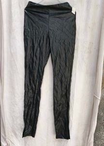 4307. Black Faux Leather Pants