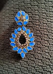 Beautiful Blue Stone Dangle Earrings