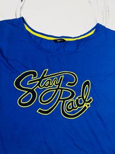 Vibrant Blue Graphic Print jersey