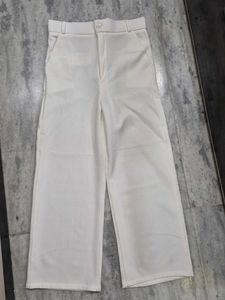 Classic White Wide-Leg Pants