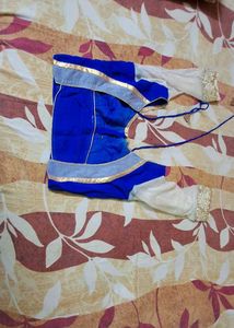 Royal Blue Saree with Golden Border