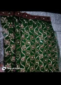 Embellished Green Saree spi offer 🎉 buy 1 get one