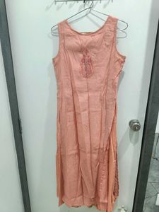 *Sale*Elegant Peach Floral Ethnic Gown