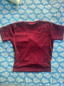 Burgundy Casual T-Shirt