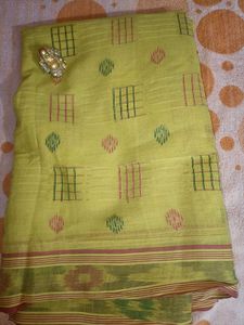 Vibrant Yellow Cotton Saree