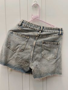 Distressed Denim Mini Skirt