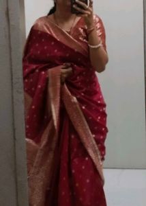 Elegant Red Banarasi Silk Saree