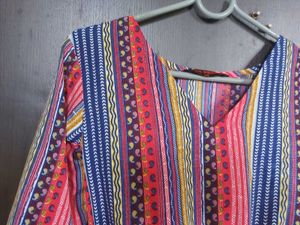 MULTICOLOR PEPLUM TOP