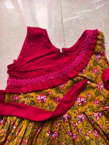 Girls Floral Print Dress