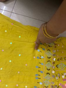 Yellow Embellished Jumpsuit