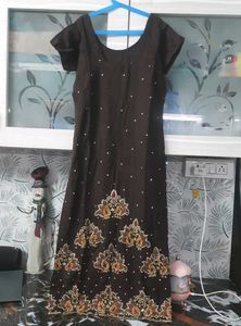 New Elegant customised Brown Kurta with Embroidery