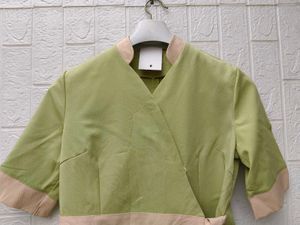 New with tag Korean Light Green Wrap Top