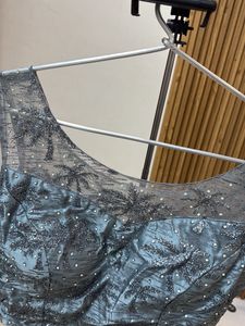 Grey Tulle Ruffle Ethnic Skirt