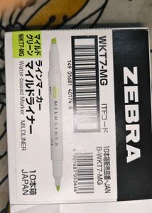 Zebra Mildliner Water-Based Marker - Green color o