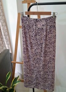Zara Floral Print Midi Skirt