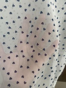Sheer Heart Print Top Size exact M 38