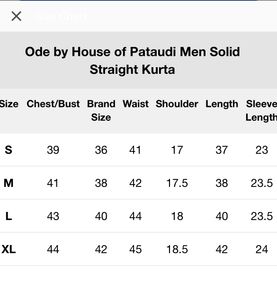 Ode by House of Pataudi Coral Pink Kurta XL
