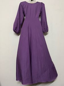 Pintresty Elegant Purple V-Neck Maxi Dress