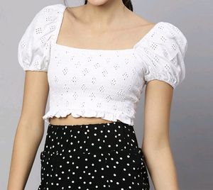 White Crop Top