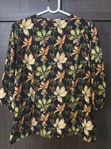 Elegant Leaf Print Kurta