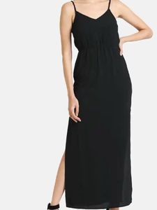 Chic Black Maxi Dress with Slits