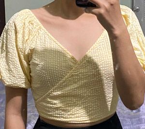 Cute Yellow Crop Top
