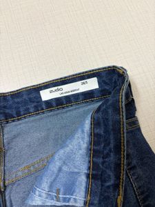 Flared Blue Denim Jeans