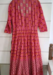 Pink Floral Print Kurta