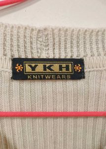 Cream Cable Knit Button-Up Cardigan