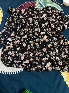 Cute Floral Top and Skirt Set