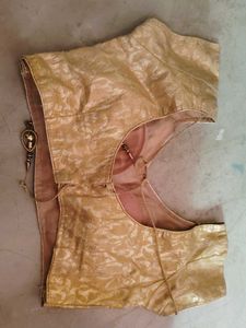 Elegant Gold Brocade Blouse