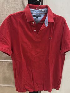 Tommy Hilfiger Red Polo T-Shirt