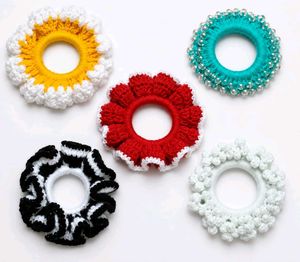 Handmade Crochet Hair Scrunchies