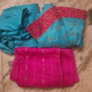 Stylish Turquoise & Pink Kurta Set