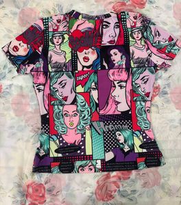 negotiable /pop Art Comic Style Graphic top