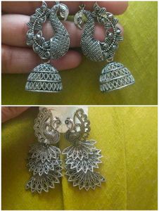 combo of 2 Exquisite Peacock Jhumka Earrings