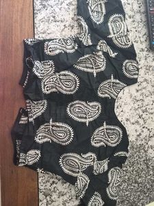 Black Blouse with print